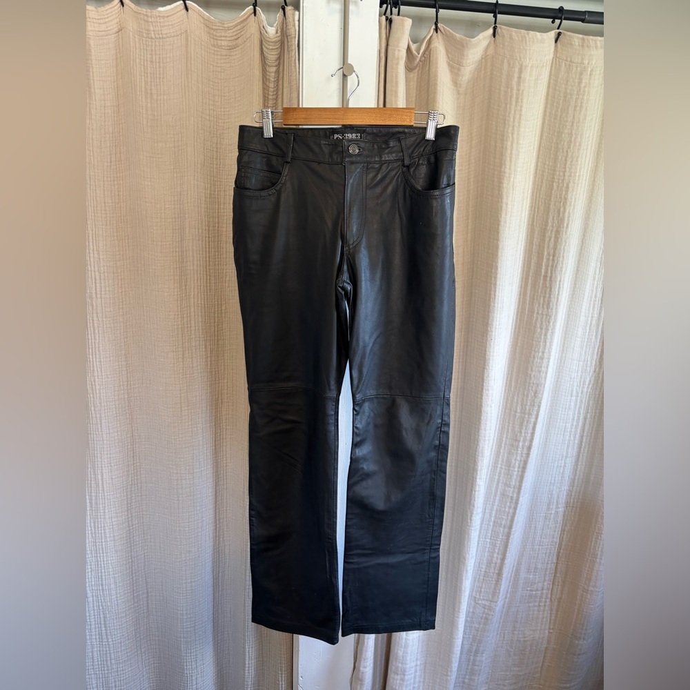 Vintage periscope 109% Leather Straight Leg Pants- 9
